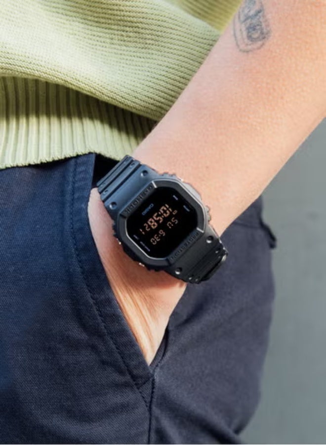 Casio Stopwatches G-Shock For Men Square Digital Black Dial DW-5600BB-1 - Image 2